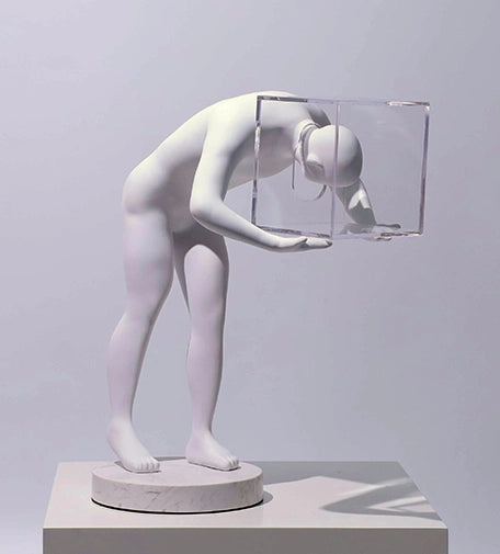 Paradox minimal sculpture with sleek, modern lines and abstract design, creating a striking and contemporary statement piece for any space.