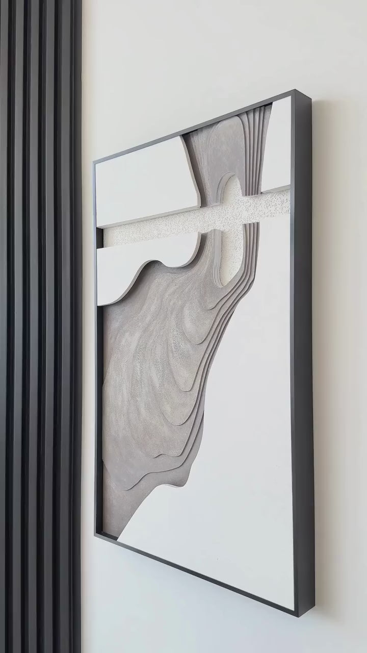 Abajo Canyon 3D wall art featuring intricate textures and earthy tones, capturing the depth and beauty of natural canyon landscapes.
